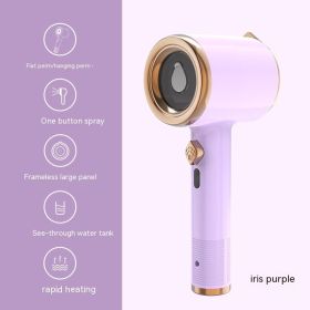 Mini Portable Handheld Garment Steamer Fabric Steam Iron For Clothes Travel Home Appliances Vertical US Plug Ironing Machine (Option: Light Purple-Uk-1PCS)